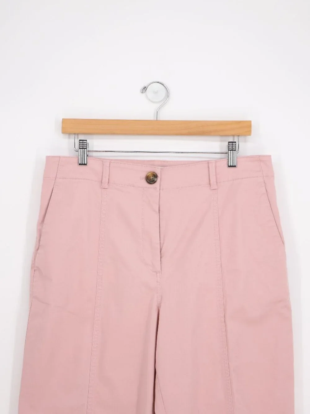 ANN TAYLOR Weekend Seamed Straight Ankle Pant in Dusty Pink Size 12 - Picture 3 of 8